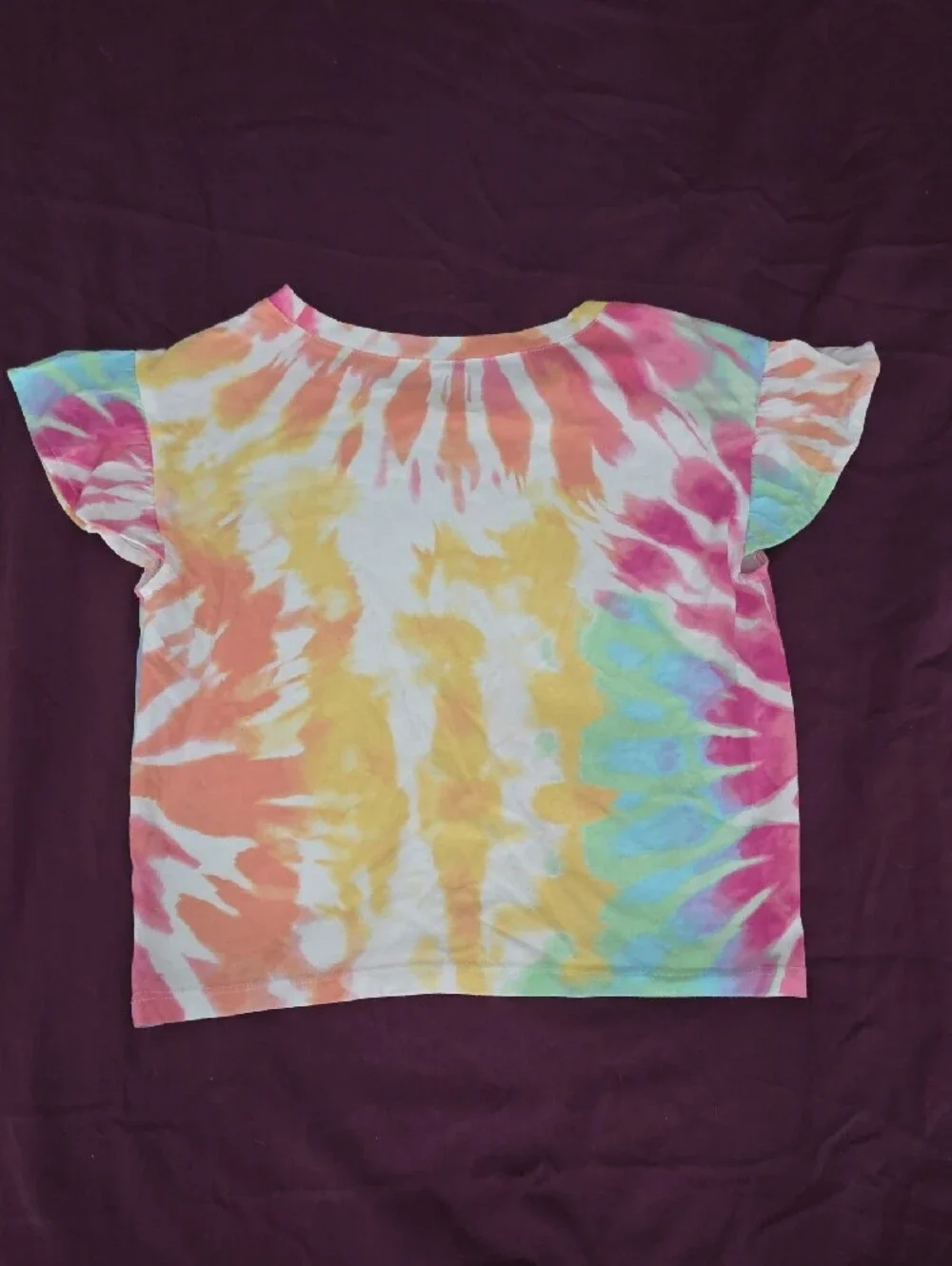 The Children's Place Multicolor Tie-Dye Flutter Sleeve Tee
